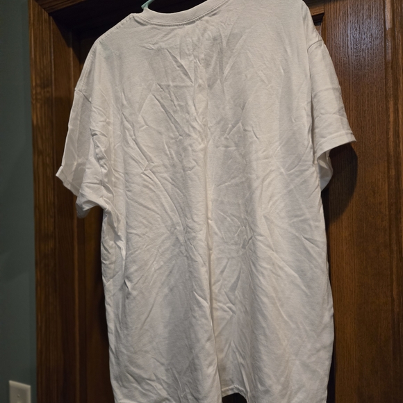 White T-Shirt with Blue Graphic - Picture 15 of 16